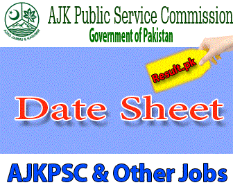 ajkpsc Date Sheet 2024 class Essay, English (Precis & Composition), General Knowledge-I (Everyday Sciece), General Knowledge-II (Current Affairs), General Knowledge-III (Pakistan Affairs), Islamiat, Accountancy & Auditing, Economics, Business Administration, Public Administration, Political Science, Agriculture, Forestry, Sociology, Journalism, Pure Mathematics, Applied Mathematics, Computer Science, Statistics, Physics, Geology, Geography, Chemistry, Botany, Zoology, Islamic History & Culture, History of Pak. & India, British History, European History, History of the U.S.A., Law, Constitutional Law, Mercantile Law, Muslim Law & Jurisprudence, International Law, International Relations, Philosophy, Psychology including Experimental Psychology, Sindhi, Pushto, Punjabi, Balochi, English Literature, Urdu, Persian, Arabic